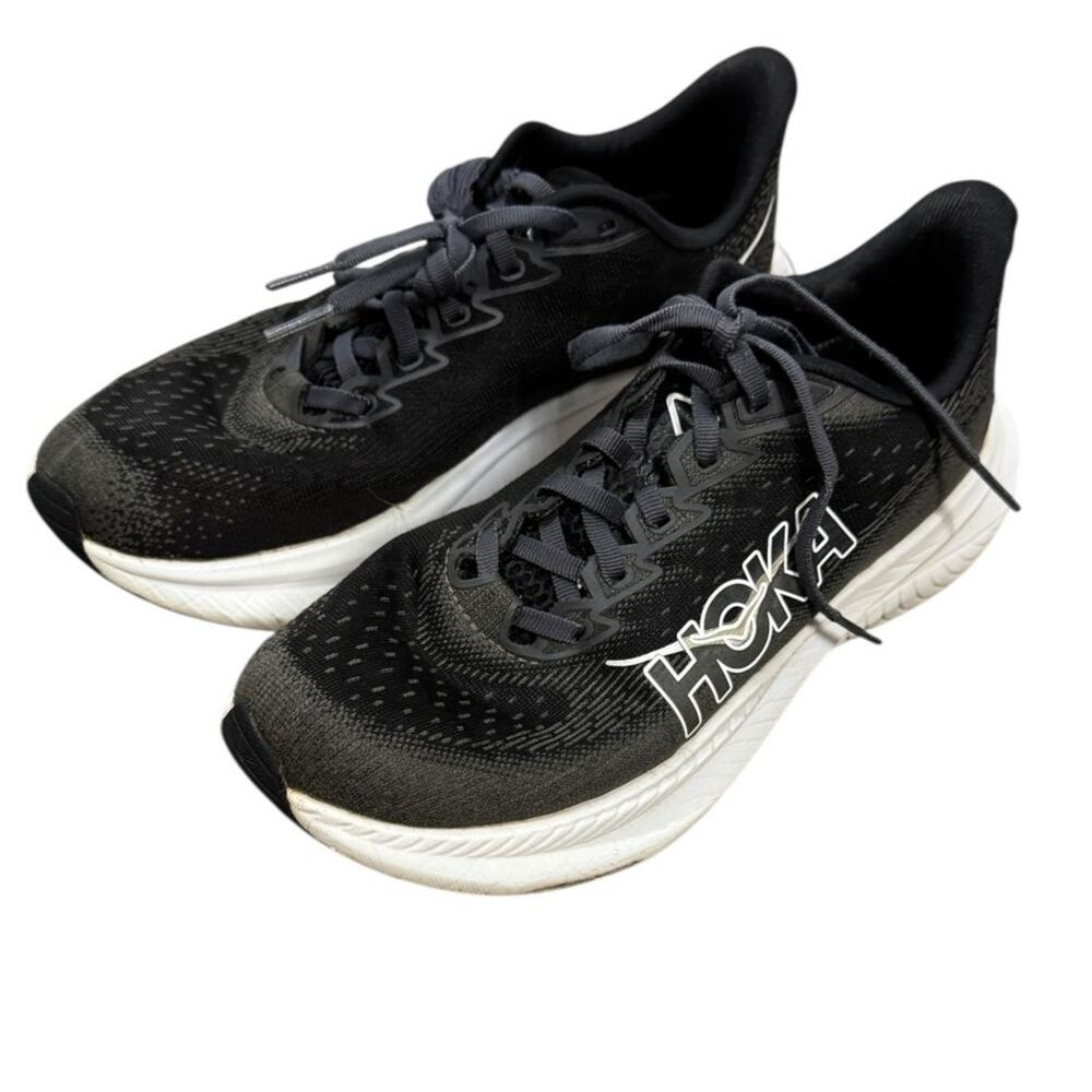 HOKA ONE ONE Mach 6 Black Running Sneaker Shoes SZ 8B